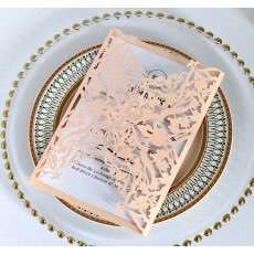 Laser Holder Champagne Invitation Card Wholesale  Wedding Invitation